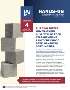 Learning Brief – Building better: Why tracking quality is part of strengthening early childhood development in South Africa