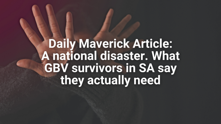 Website - Featured image Daily Maverick Article A national disaster