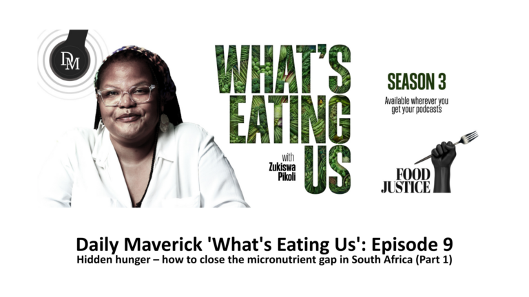 Daily Maverick 'What's Eating Us' Episode 9 Hidden hunger – how to close the micronutrient gap in South Africa (Part 1)